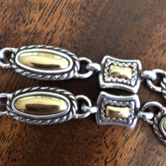 Brighton Two Tone  Chunky Ornate Link reversible Necklace - Picture 5 of 13